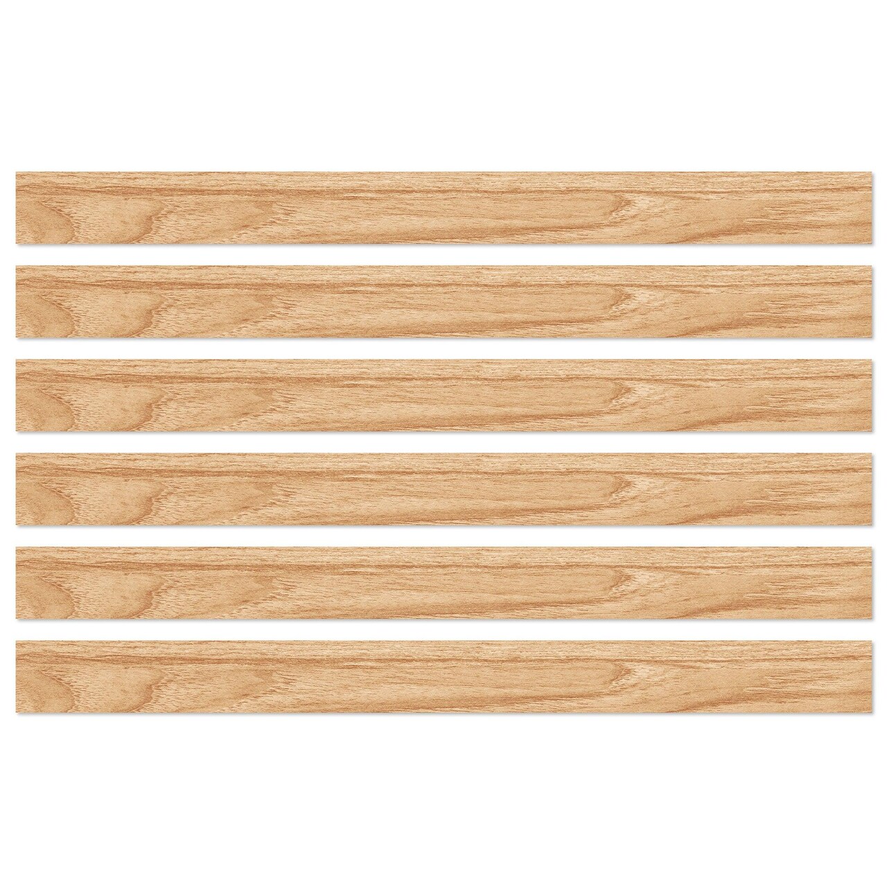 Grow Together Light Wood Grain Straight Borders, 36 Feet Per Pack, 6 Packs